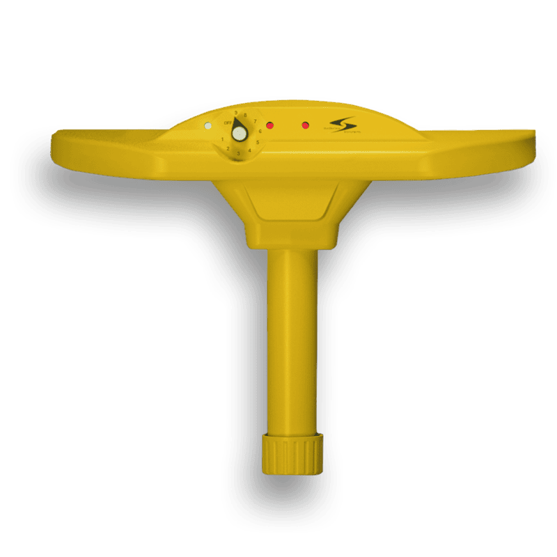 AML+ in yellow top view of PVC pipe finder