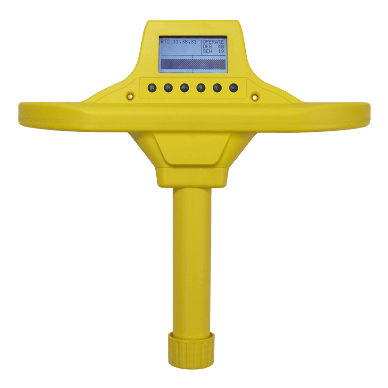 AML Pro PVC Pipe Finder in Yellow, top view with digital screen