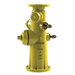 FIREFLO 08 Wet Barrel Fire Hydrant in Yellow with Monitor Flange