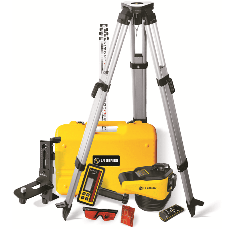 SitePro LR 430HDV Horizontal Vertical Laser Level Complete Kit Tenths