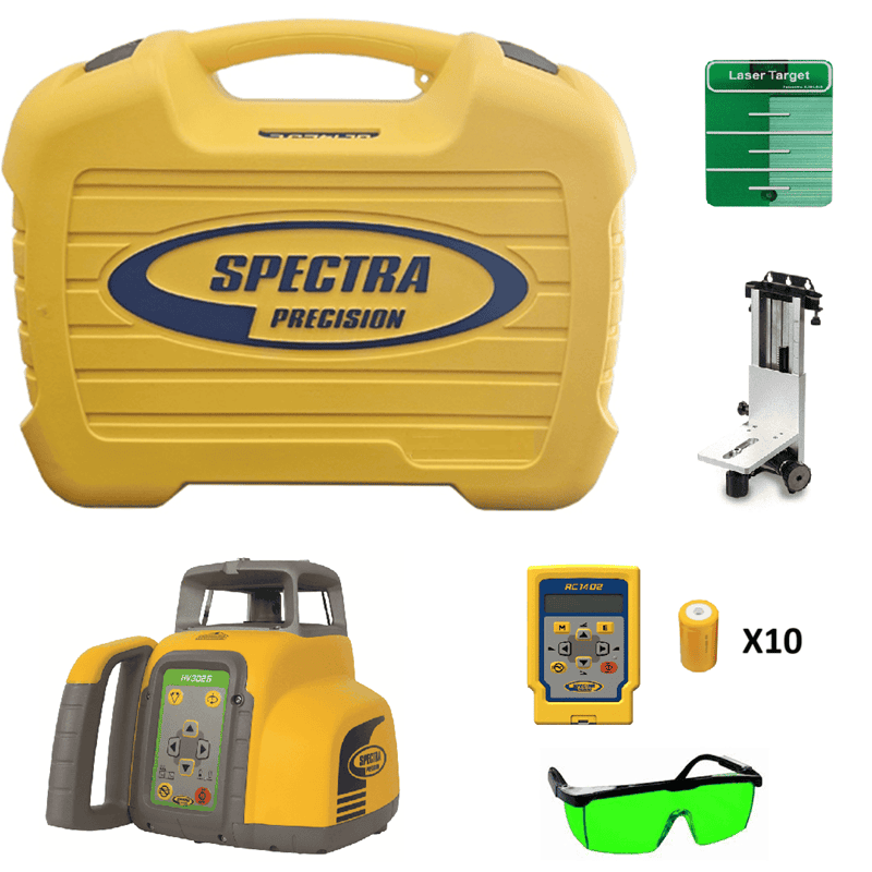 Spectra HV302 Laser Level HV302G-1 Package