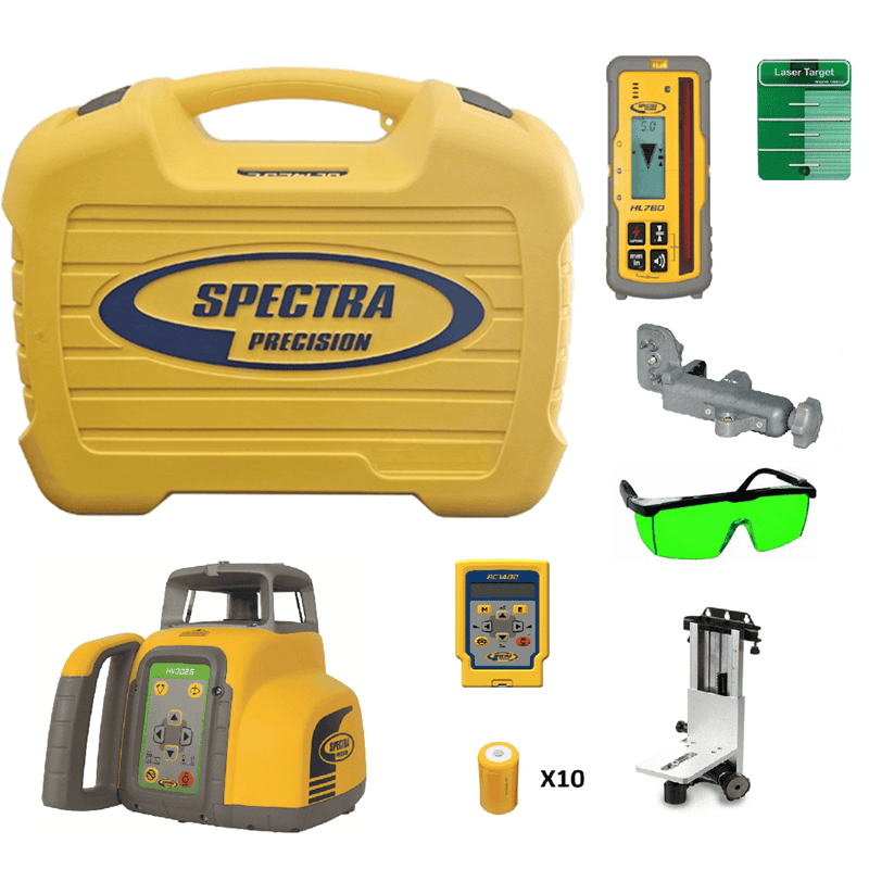 Spectra HV302 Laser Level HV302G-7 Package